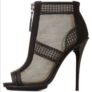 GX by Gwen Stefani AKIRA black mesh ankle bootie